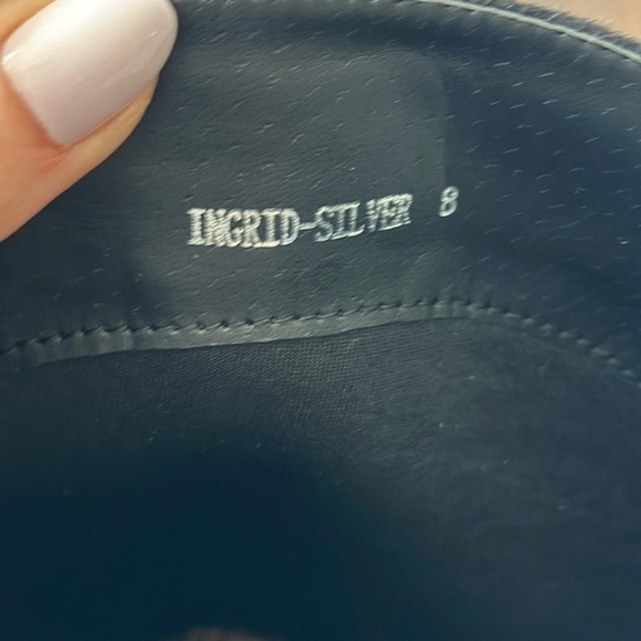 Amazing Lace New Black Silver Metallic Rhinestone Concert Festival Boots- Size 8 - Picture 7 of 7